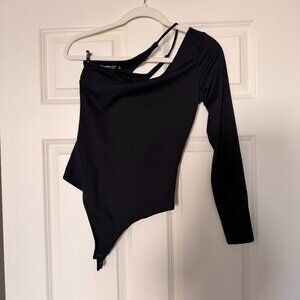 NWT Abercrombie -- One Shoulder Bodysuit -- Black -- Size S